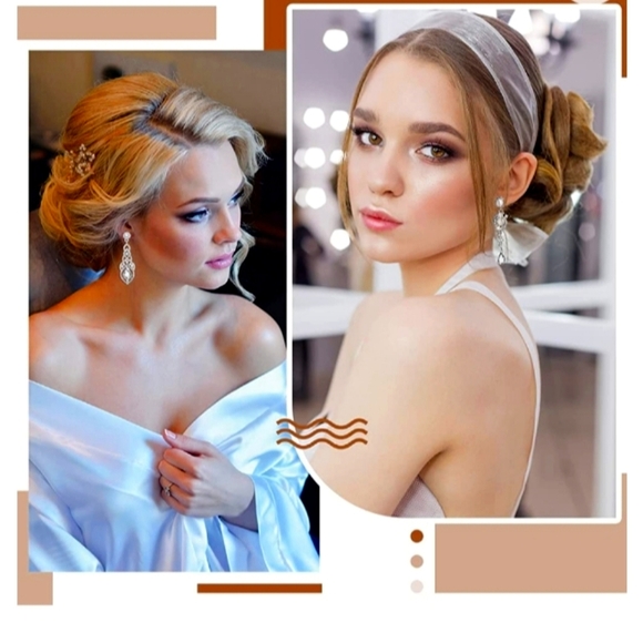 6 Gorgeous Pairs Rhinestone Dangle Drop  Earrings NWT - Picture 7 of 8